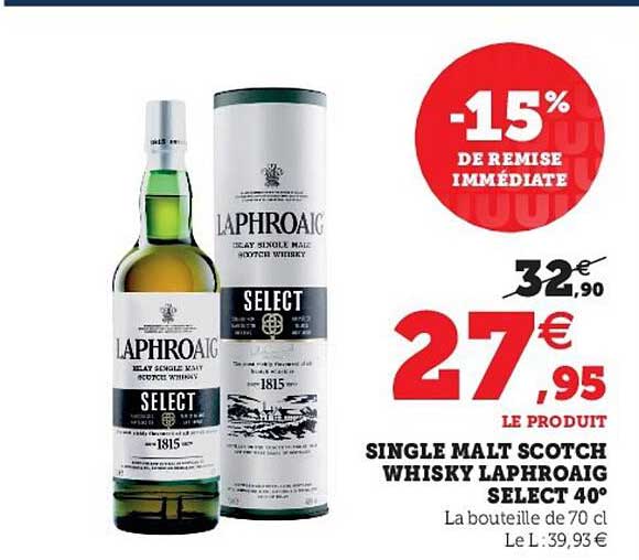 single malt scotch whisky laphroaig select 40