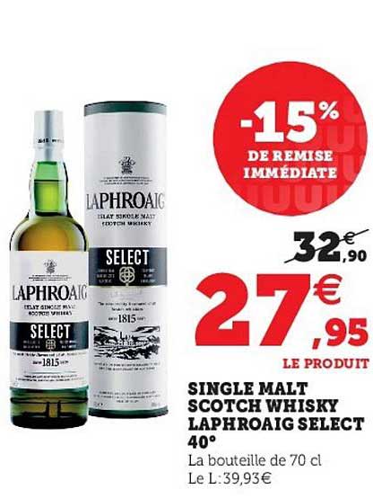 single malt scotch whisky laphroaig select 40