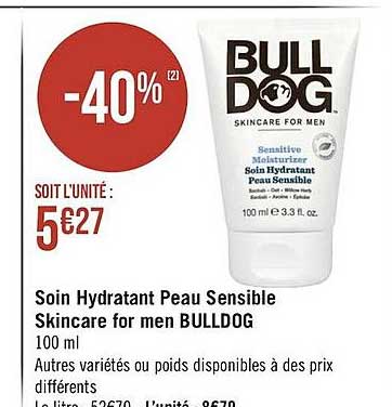 soin hydratant peau sensible skincare for men bulldog