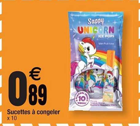 sucettes à congeler