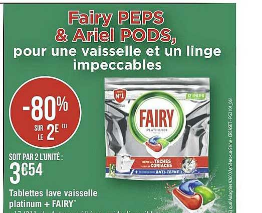tablettes lave vaisselle platinum+ fairy