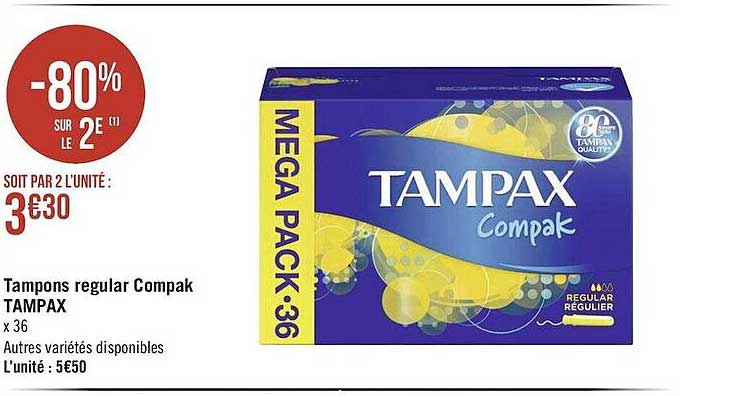 Tampons Regular Compak Tampax