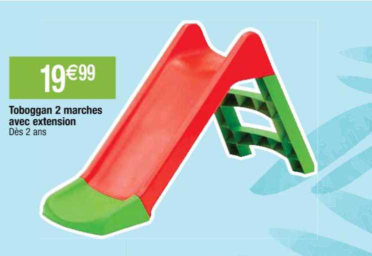 toboggan 2 marches avec extension