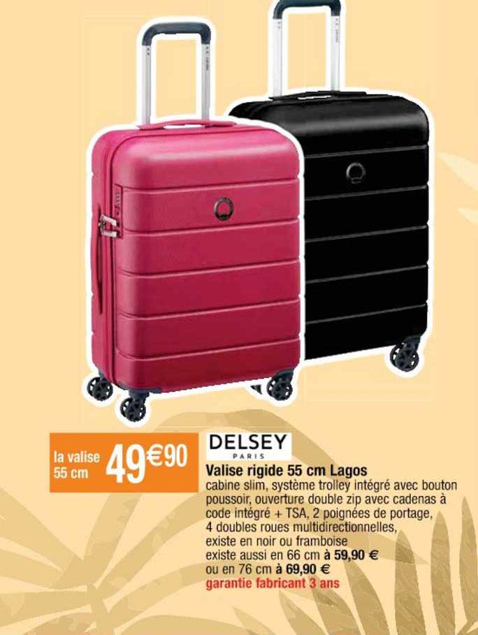 valise rigide 55 cm lagos delsey