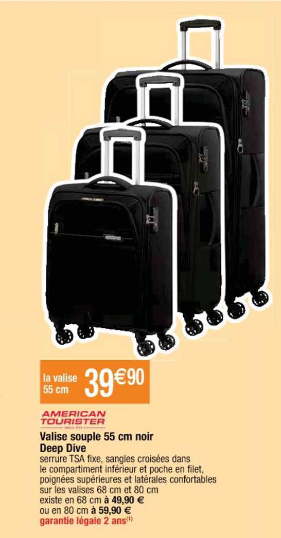 valise souple 55 cm noir deep dive