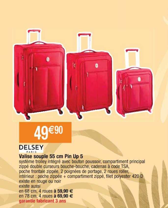 valise souple 55 cm pin up 5 delsey