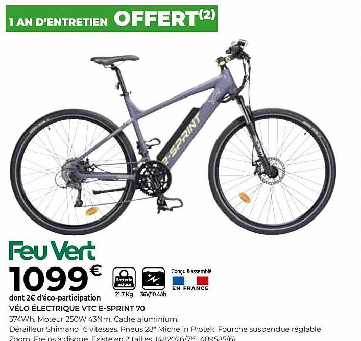 vélo électrique vtc e-sprint 70