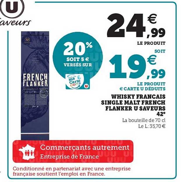 whisky français single malt french flanker u saveurs 42°