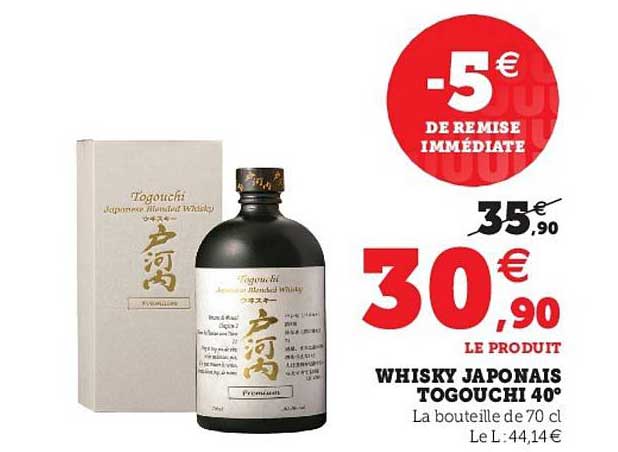 Whisky Japonas Togouchi 40