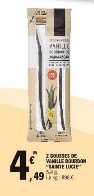 2 gousses de vanille bourbon "sainte lucie"
