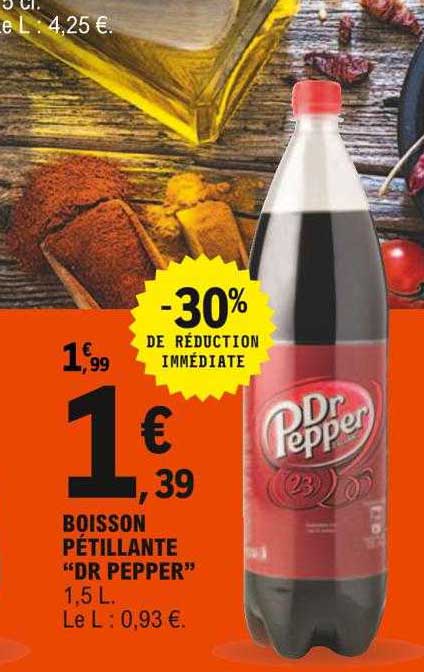 boisson pétillante "dr pepper"
