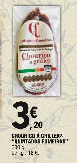chourico à griller "quintados fumeiros"