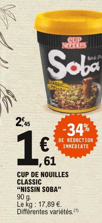 cup de nouilles classic "nissin soba"