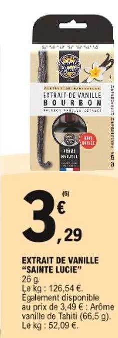 extrait de vanille "sainte lucie"