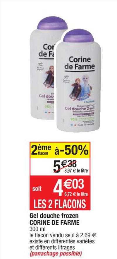 gel douche frozen corine de farme