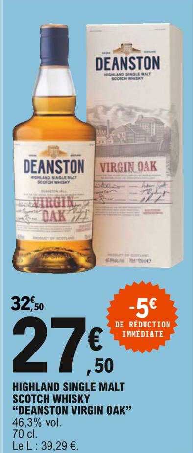 highland single malt scotch whisky "deanston virgin oak"