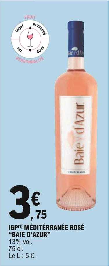 igp méditérranée rosé "baie d'azur"
