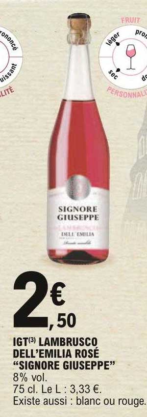 igt lambrusco dell'emilia rosé "signore giuseppe"