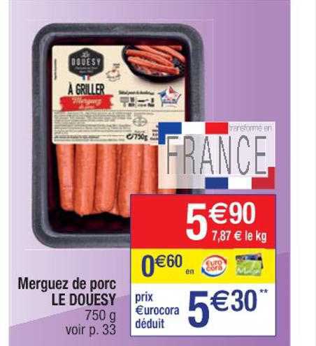Merguez De Porc Le Douesy