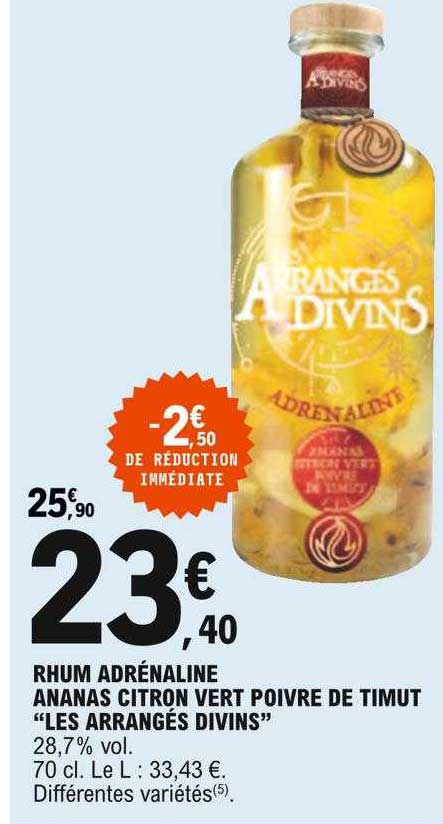 rhum adrénaline ananas citron vert poivre de timut "les arrangés divins"