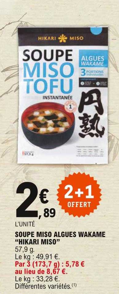 soupe miso algues wakame "hikari miso"
