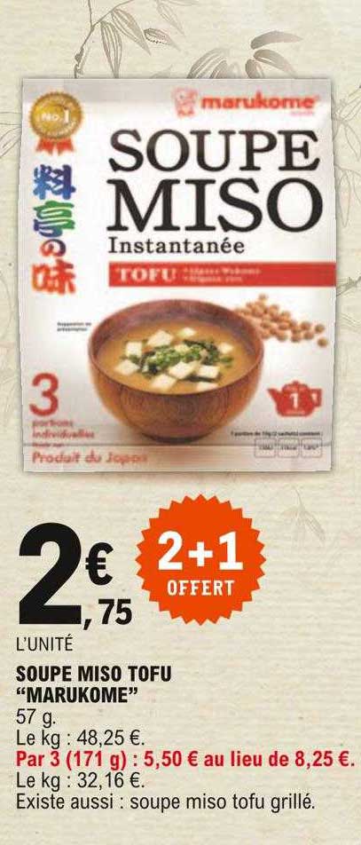 soupe miso tofu "marukome"