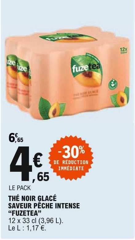 Thé Noir Glacé Saveur Pêche Intense "fuzetea"