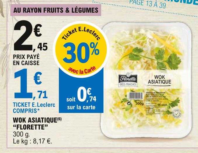 Wok Asiatique "florette"