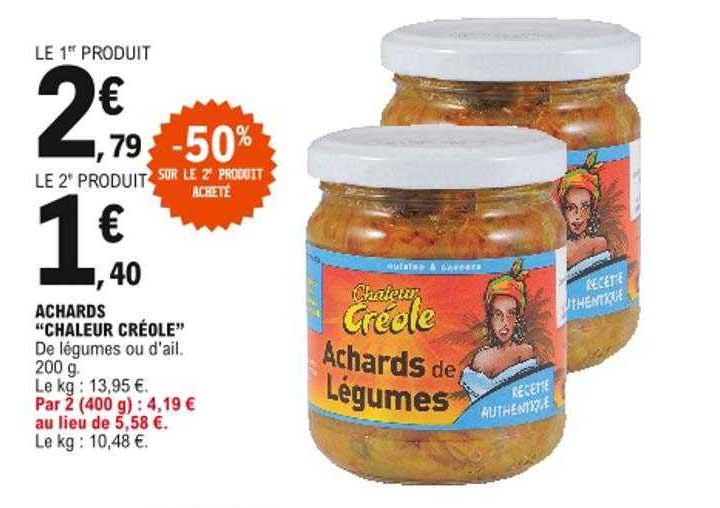 achards "chaleur créole"