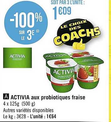 Activia Aux Probiotiques Fraise