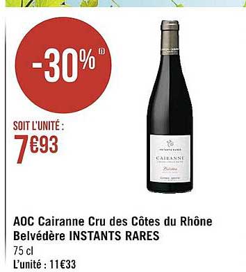 aoc cairanne cru des côtes du rhône belvédère instants rares