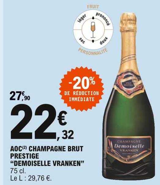Aoc Champagne Brut Prestige "demoiselle Vranken"