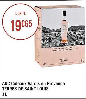 aoc coteaux varois en provence terres de saint-louis