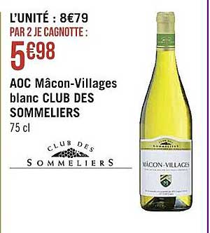aoc mâcon-villages blanc club des sommeliers