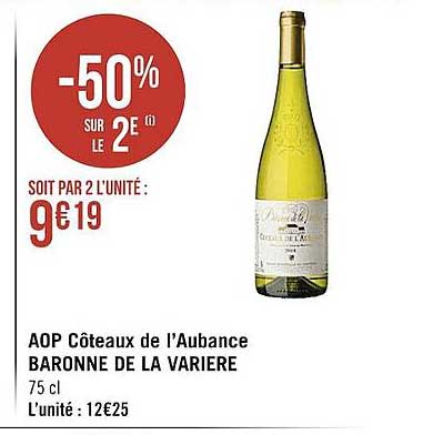 aop côteaux de l'aubance baronne de la varière