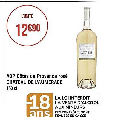 Aop Côtes De Provence Rosé Château De L'aumerade