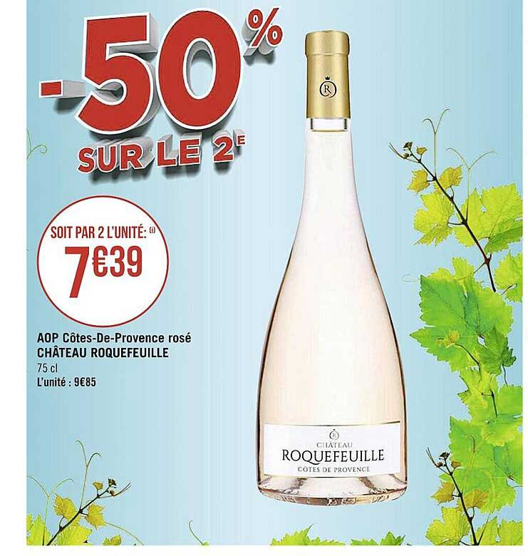 aop côtes-de-provence rosé château roquefeuille