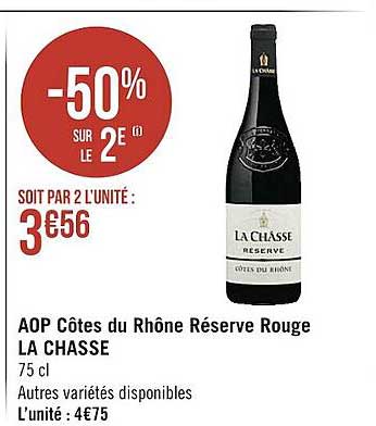 aop côtes du rhône réserve rouge la chasse