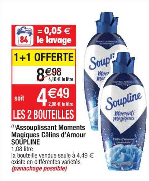 assouplissant moments magiques câlins d'mour soupline 1+1 offerte