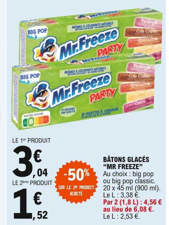bâtons glacés "mr freeze"