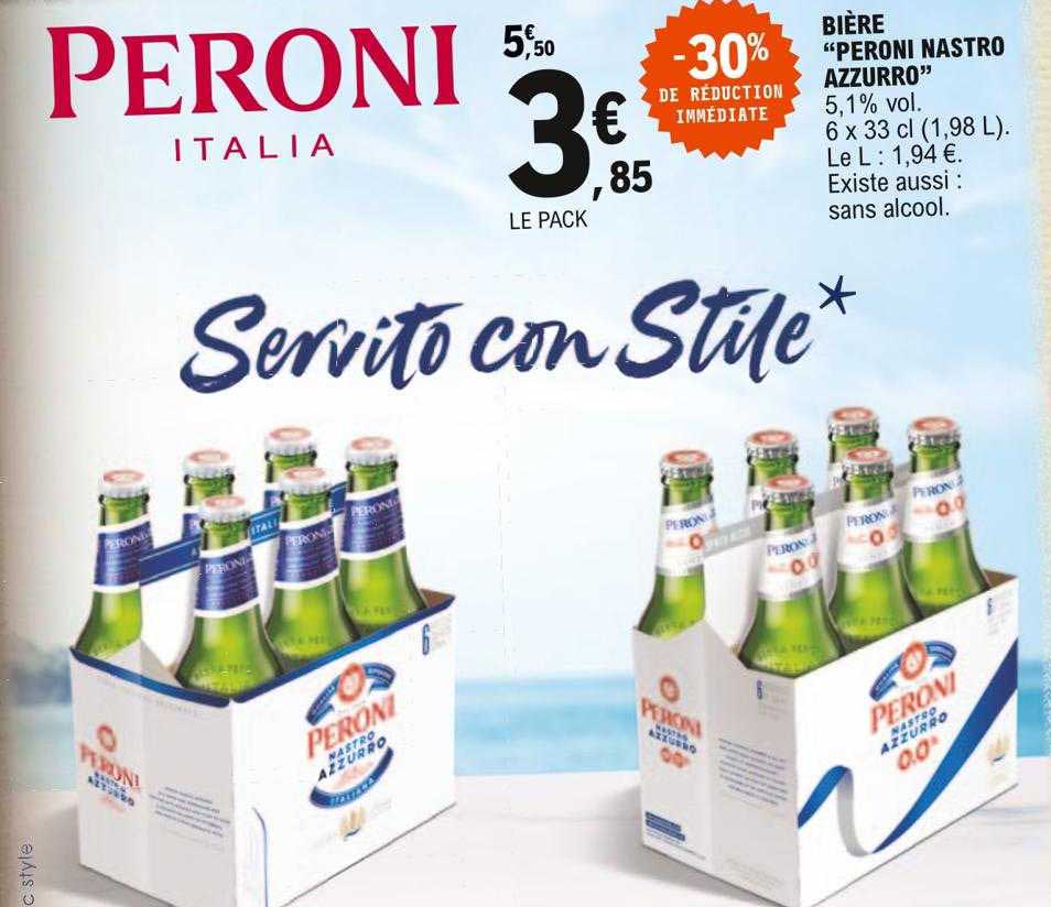 bière "peroni nastro azzurro"