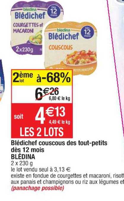blédichef couscous des tout-petits dès 12 mois blédina