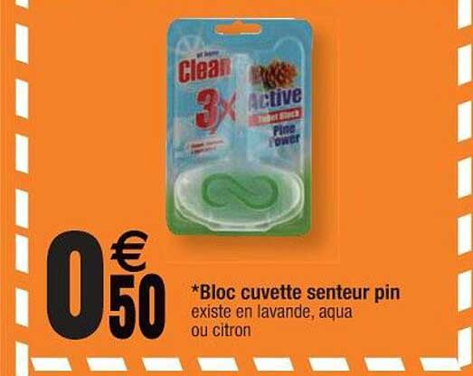 bloc cuvette senteur pin