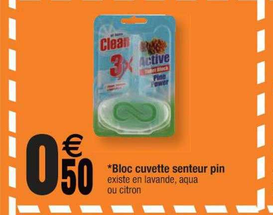 bloc cuvette senteur pin