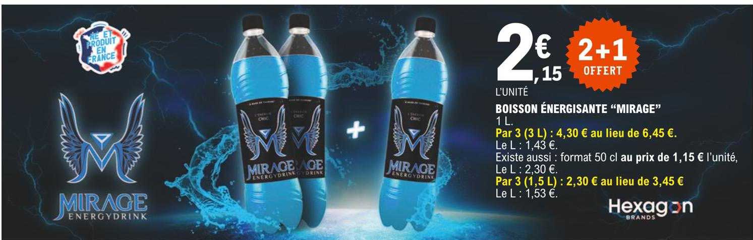 boisson énergisante "mirage"