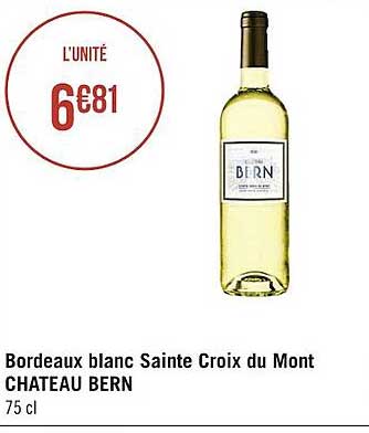 bordeaux blanc saint' croix du mont château bern