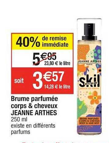 brume parfumée corps & cheveux jeanne arthes
