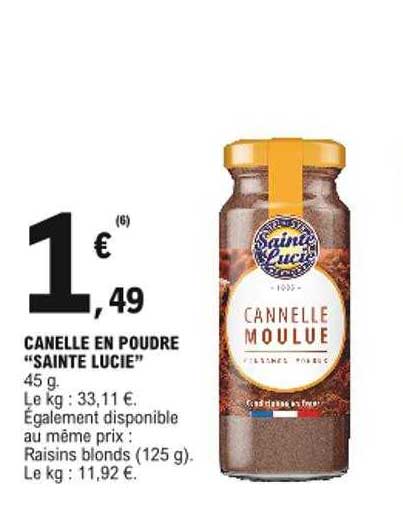 canelle en poudre "sainte lucie"