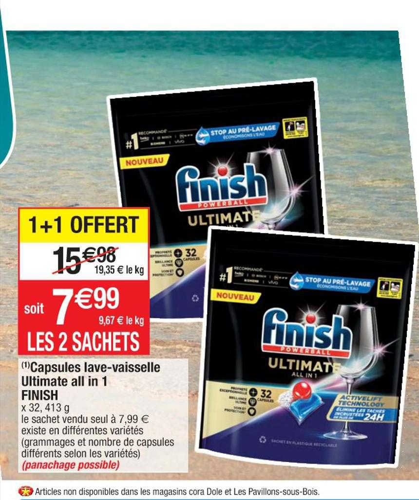 capsules lave-vaisselle ultimate all in 1 finish