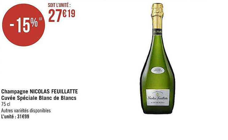 champagne nicolas feuillatte cuvée spéciale blanc de blancs